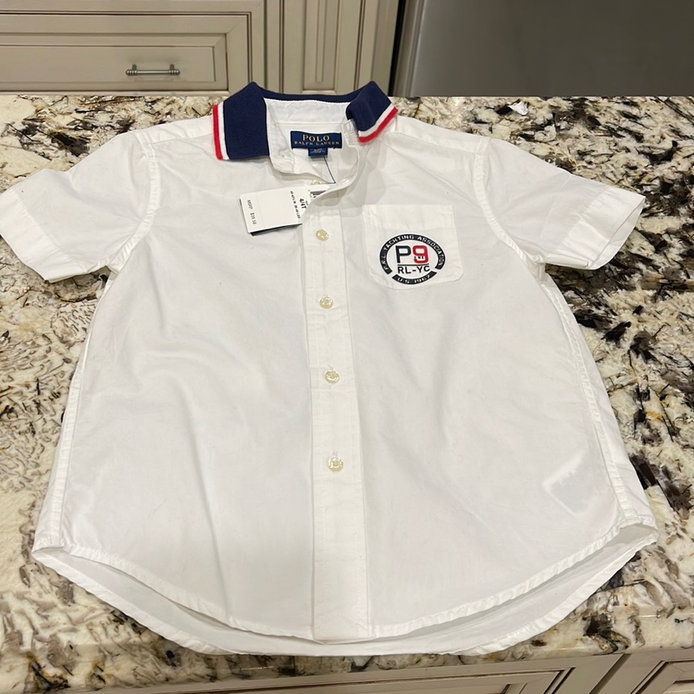 Polo, Ralph, Lauren, White button-down